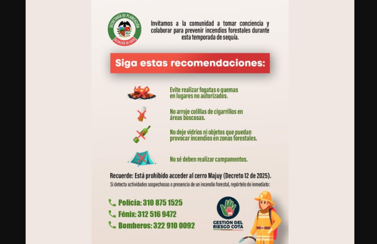 Un llamado a proteger el entorno natural y prevenir |incendios forestales|