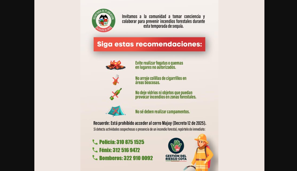 Un llamado a proteger el entorno natural y prevenir |incendios forestales|