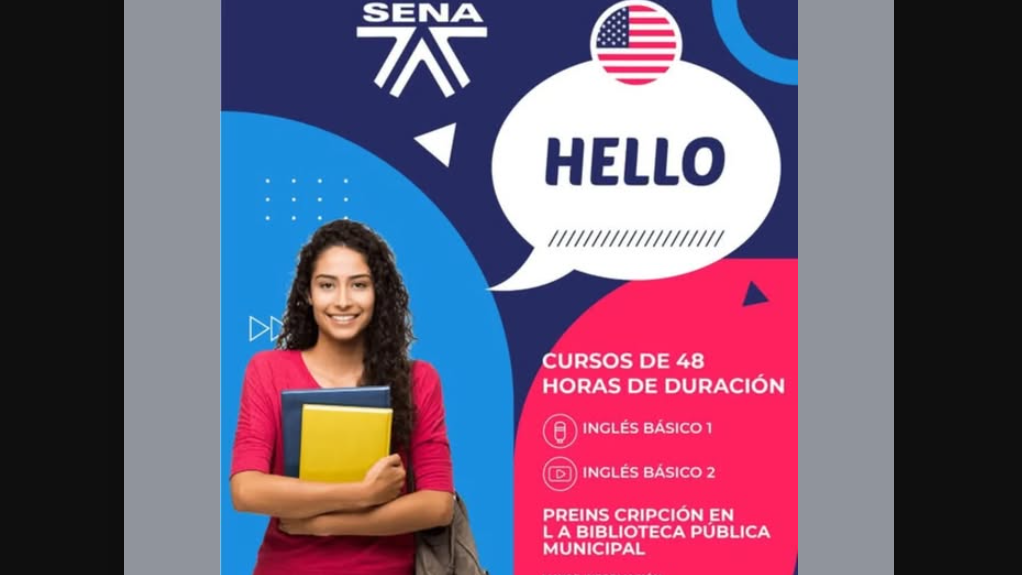 |SENA| ofrece |cursos gratuitos| de |inglés| en el municipio