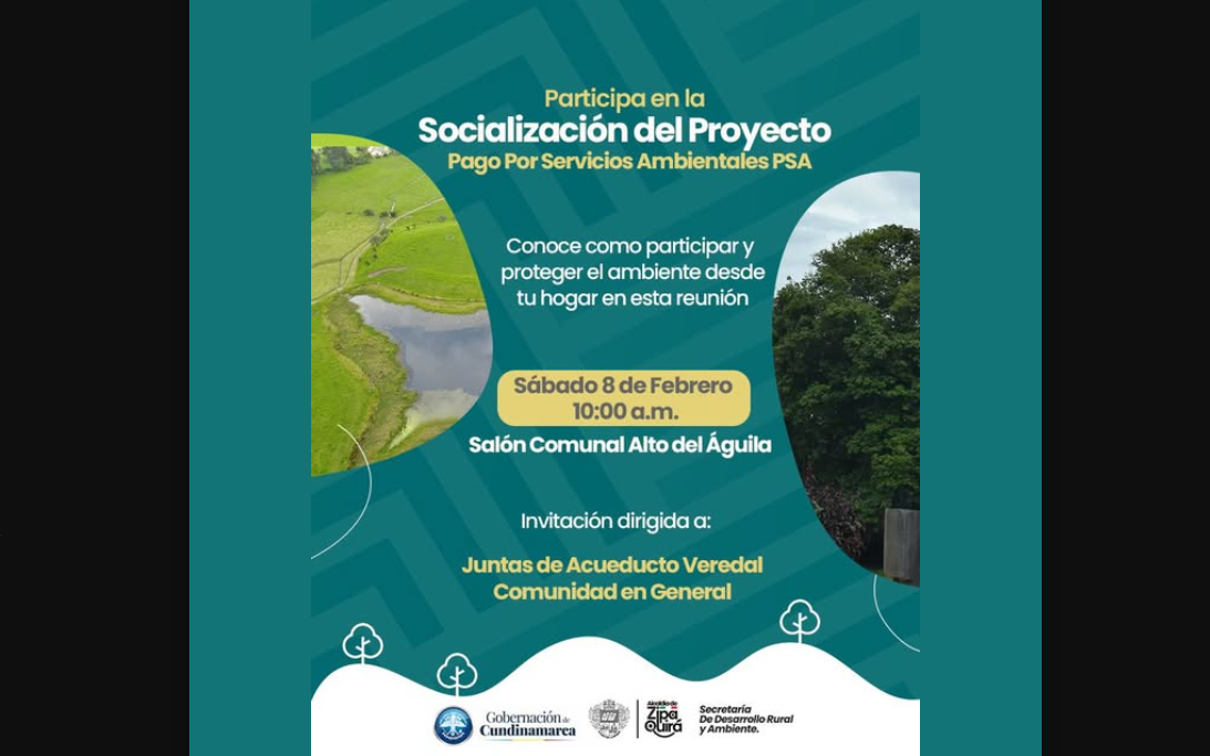 Información sobre el Pago por Servicios Ambientales en |Cundinamarca|