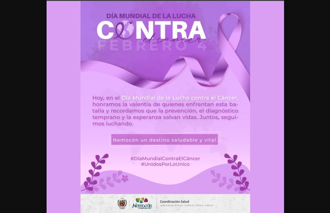 |Nemocón| reafirma su compromiso en la lucha contra el |cáncer|