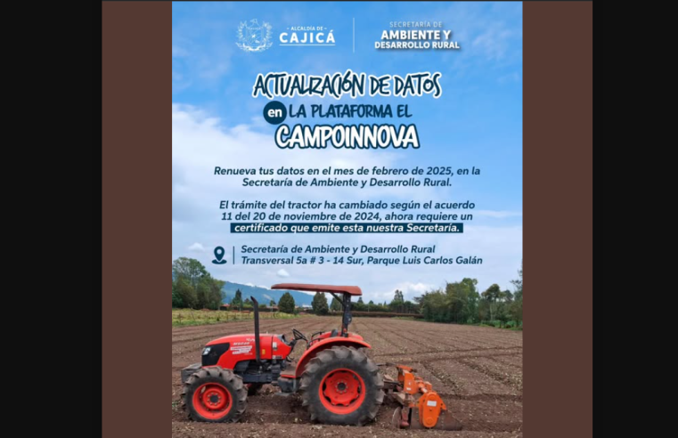 Nuevos requisitos para el trámite del tractor en |Cajicá|