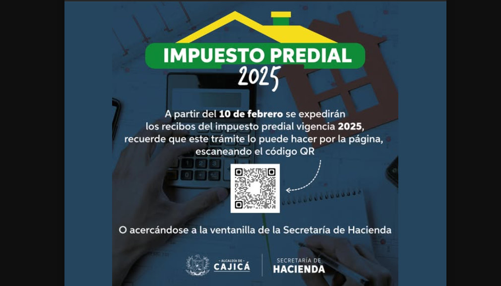 Disponibles los recibos para el pago del |Impuesto Predial| 2025 en |Cajicá|