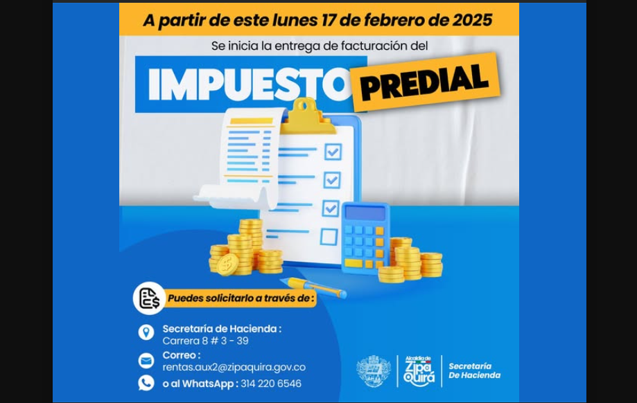 Disponibles las solicitudes del |Impuesto Predial| a partir del 17 de febrero