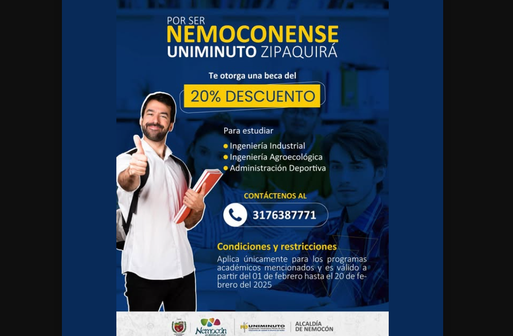 |Descuento educativo| del 20 % en alianza con |Uniminuto|