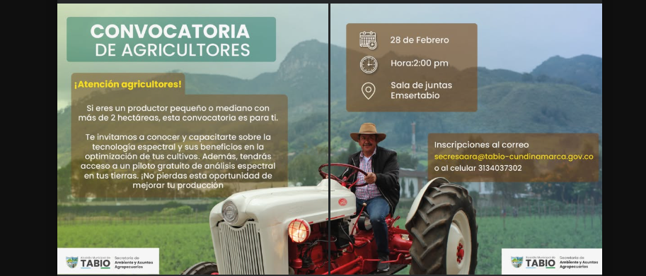 |Capacitación| en |tecnología| espectral para agricultores de |Tabio|