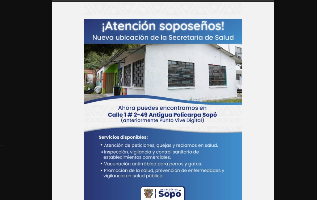 |Secretaría de Salud| de |Sopó| estrena nueva sede para mejor atención