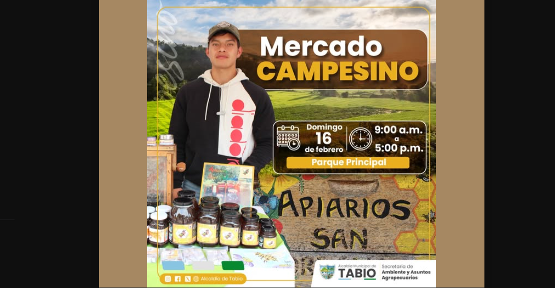 |Mercado Campesino| llega al |parque principal| de |Tabio|