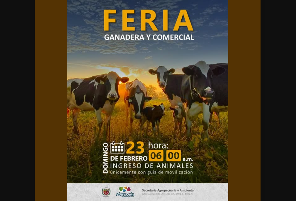 |Nemocón| impulsa su desarrollo con |feria comercial y ganadera|