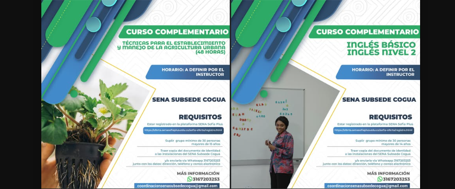 Convocatoria para |cursos| complementarios en |Cogua|