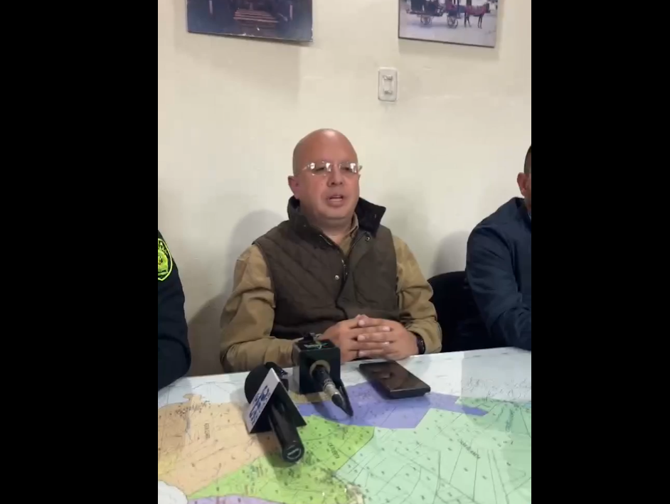 Rueda de prensa sobre |seguridad| en |Nemocón| + Video