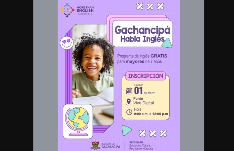 |Gachancipá| ofrece clases gratuitas de |inglés| para la comunidad