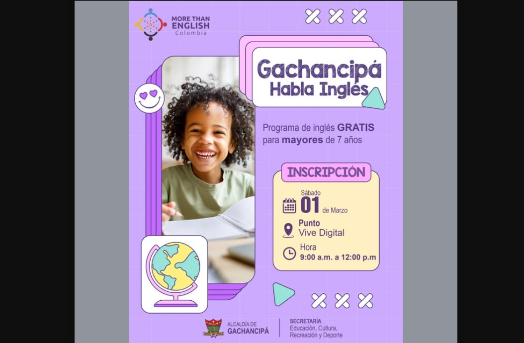 |Gachancipá| ofrece clases gratuitas de |inglés| para la comunidad