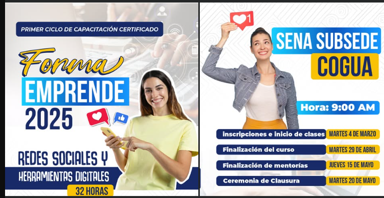|Abren inscripciones| para el programa Forma Emprende 2025-1 en |Cogua|