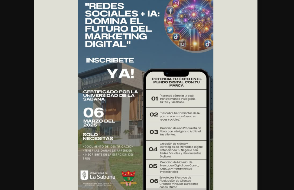 Evento sobre inteligencia artificial y redes sociales en |Gachancipá|