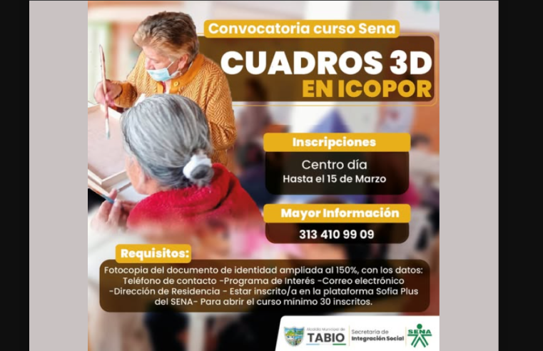 |SENA| abre inscripciones para curso de cuadros 3D en |icopor|