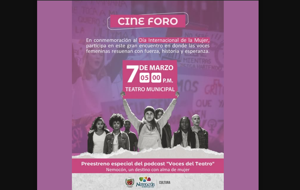 |Nemocón| conmemora el |Día Internacional de la Mujer| con |cine foro| especial