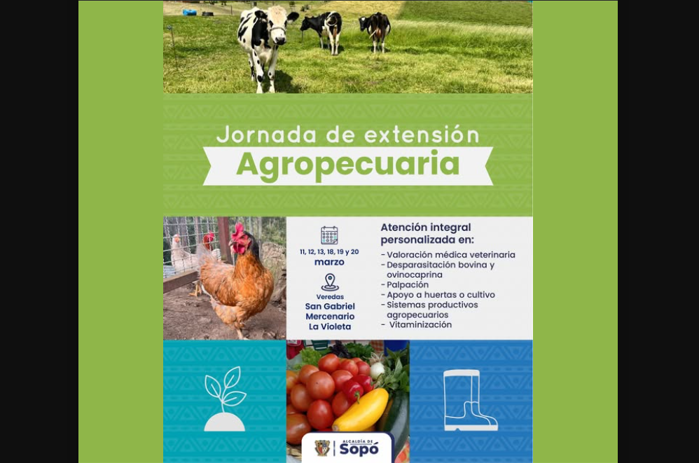 Jornadas de atención integral para el sector agropecuario en |Sopó|