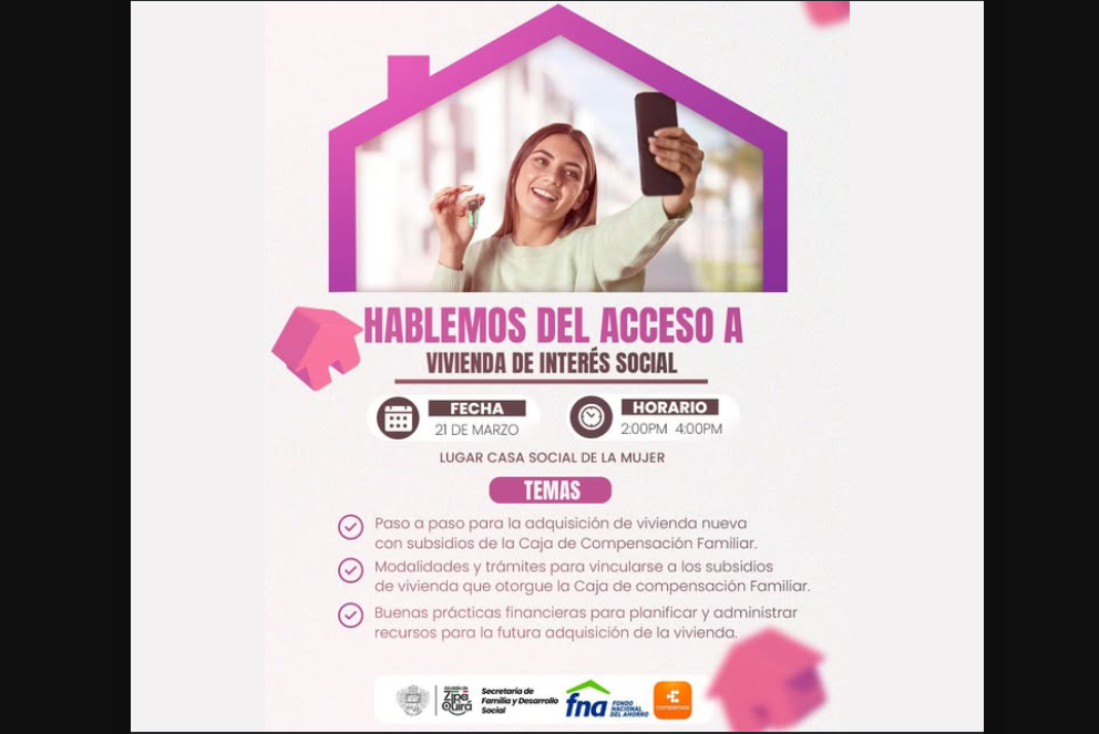 Charla sobre acceso a |vivienda de interés social| para |mujeres| y comunidad |LGBTIQ+|