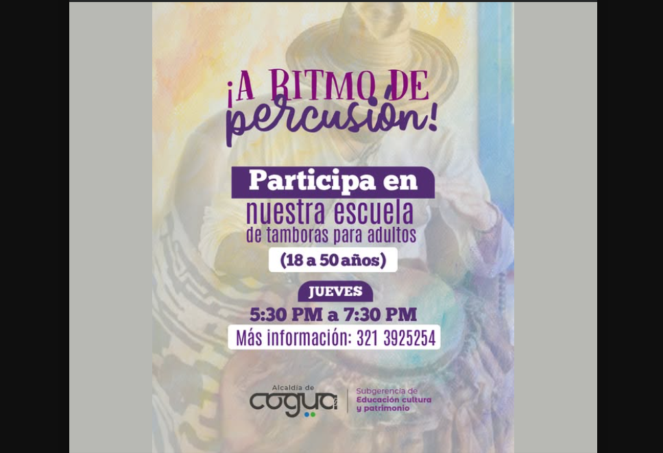 Escuela de Tamboras en |Cogua| abre inscripciones para adultos