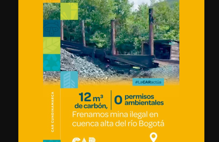 La |CAR| suspende |minería ilegal|en la cuenca alta del río Bogotá para proteger los recursos naturales