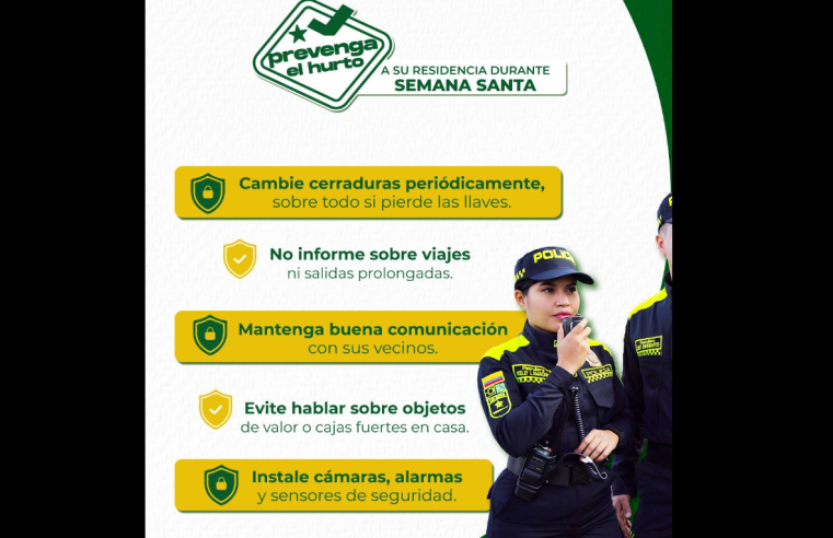 Autoridades de |Tenjo| promueven recomendaciones de seguridad para Semana Santa