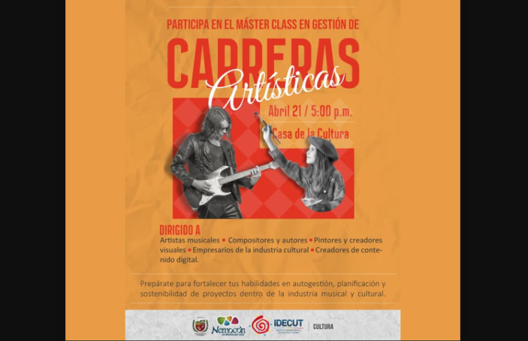 |Nemocón| fortalece el talento local con |Máster Class| en Gestión de Carreras Artísticas