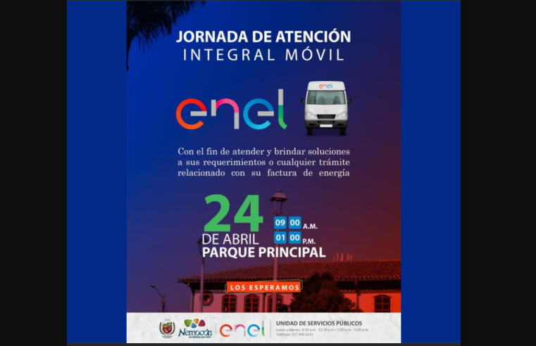 |Nemocón| será sede de la Jornada de Atención Integral Móvil de |Enel Colombia|