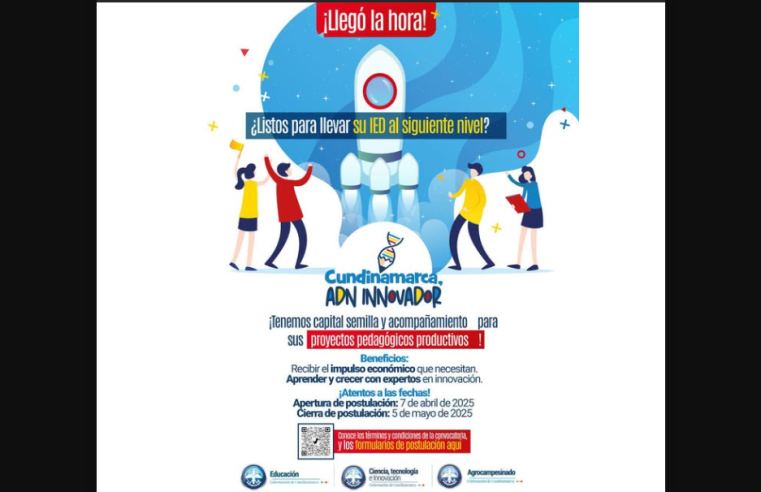 Abren convocatoria ADN Innovador para impulsar proyectos |pedagógicos| en |Cundinamarca|