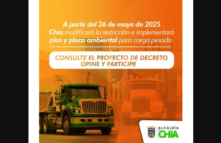 |Chía| abre espacio para la participación ciudadana sobre el proyecto de |restricción vehicular|