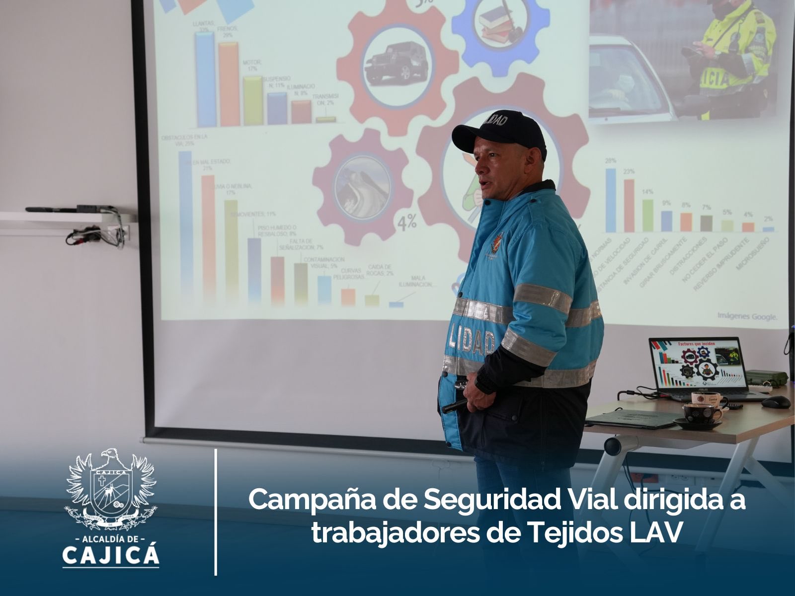 |Cajicá| promueve la seguridad vial con |jornada pedagógica| en Tejidos LAV