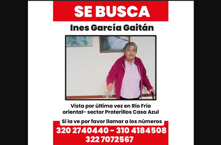 Autoridades de |Tabio| solicitan apoyo ciudadano para localizar a |Inés García Gaitán|