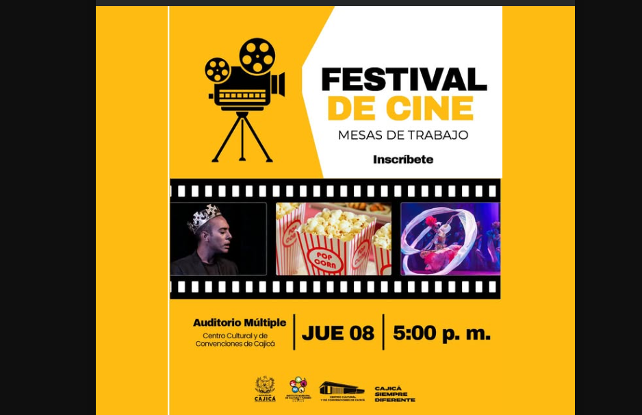 Invitación a participar en las Mesas de Construcción del |Festival de Cine| de |Cajicá|