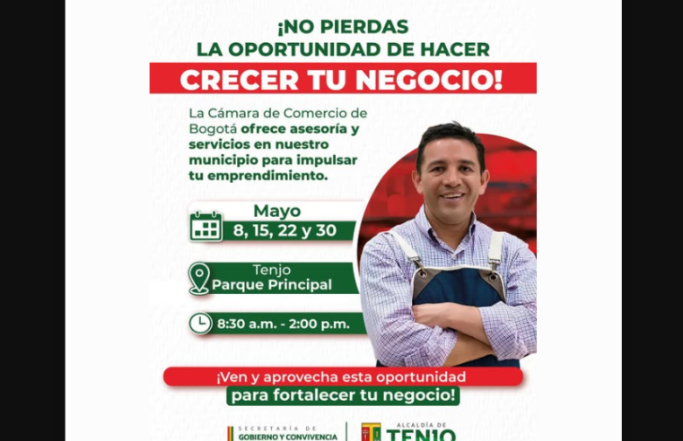 |Cámara de Comercio| Brindará Atención a la Comunidad en el Parque Principal de |Tenjo|