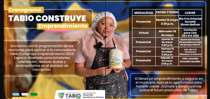 |Tabio| lanza convocatoria para fortalecer el |emprendimiento local| en 2025