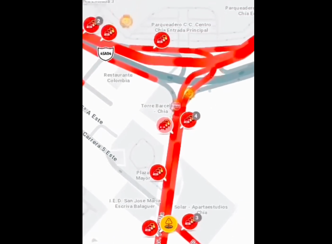 Reporte de movilidad en tiempo real en el municipio de |Chía|+ Video