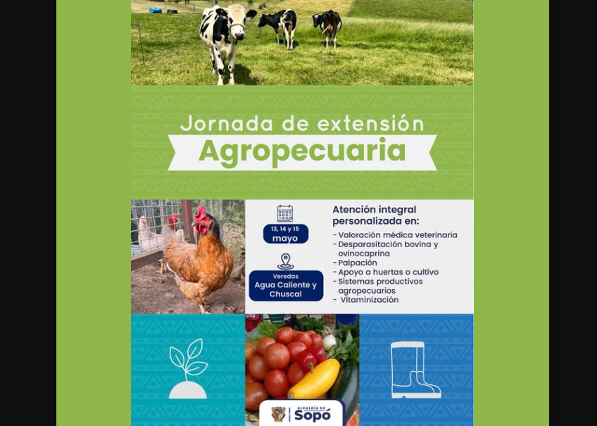 |Sopó| realiza jornadas de atención integral para el sector agropecuario
