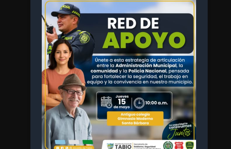 Lanzan |Red de Apoyo| para fortalecer la seguridad y la convivencia en el municipio de |Tabio|