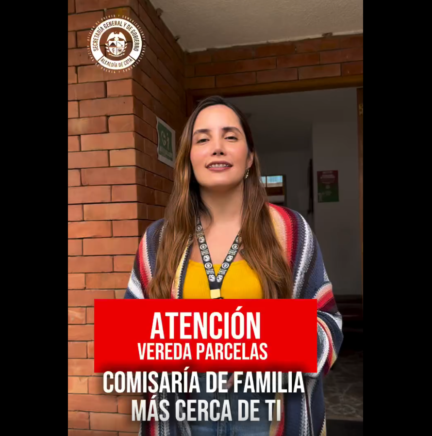 La |Comisaría de Familia| llega a la vereda Parcelas con atención más cercana a la comunidad de |Cota| + Video