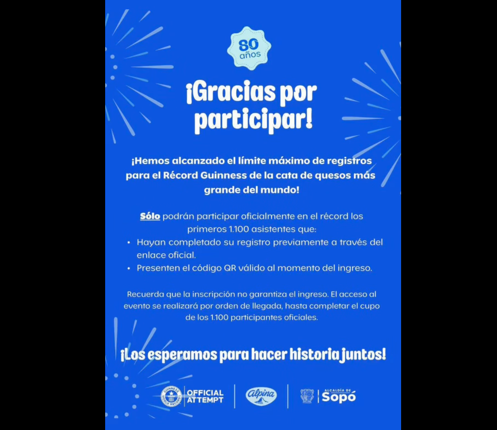 |Sopó| se prepara para romper |récord mundial| con la cata de |quesos| más grande del mundo + Video