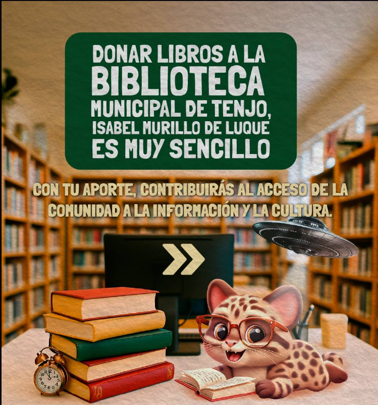 |Biblioteca Municipal| de |Tenjo| lanza campaña para donar libros y promover el acceso a la cultura