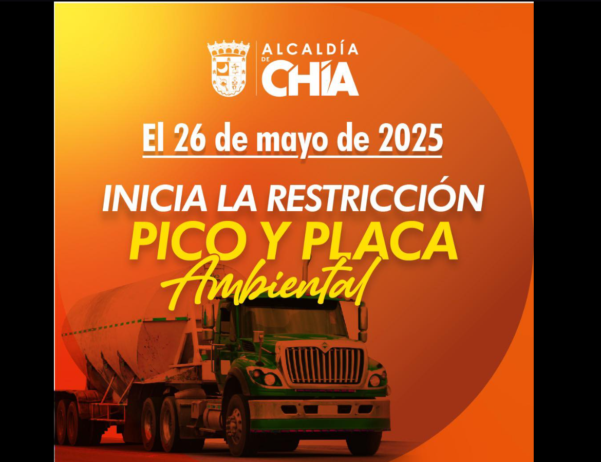 |Chía| implementa nueva restricción para vehículos de |carga pesada| bajo modalidad de Pico y Placa Ambiental