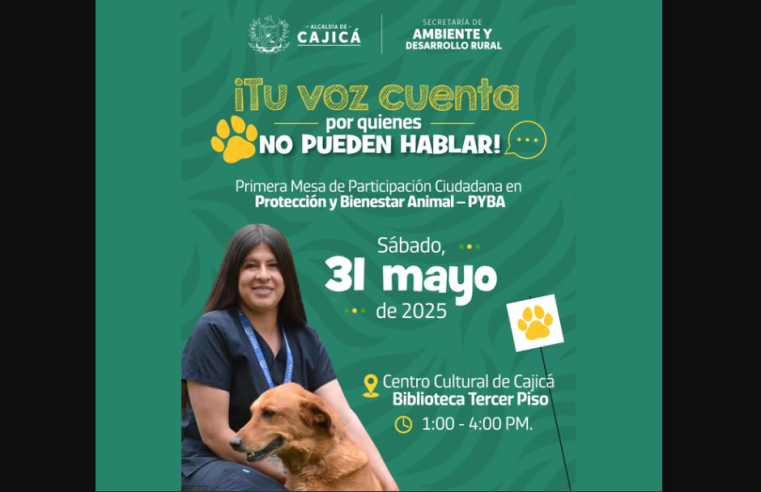 |Cajicá| convoca a la Primera Mesa de Participación Ciudadana en |Protección y Bienestar Animal|