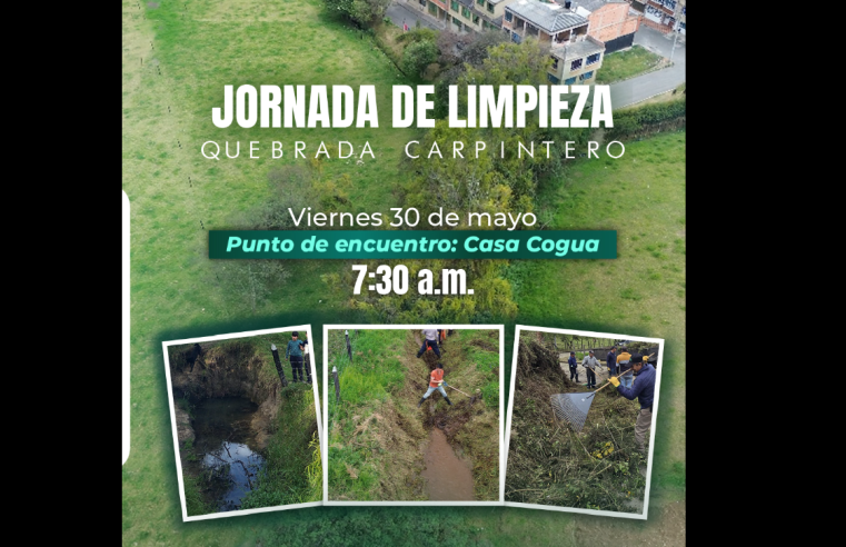 |Cogua| convoca a |jornada de limpieza| de la Quebrada Carpintero