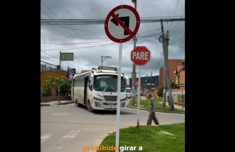 |Chía| prohíbe giro a la izquierda en Calle 17 para mejorar la |seguridad vial| + Video