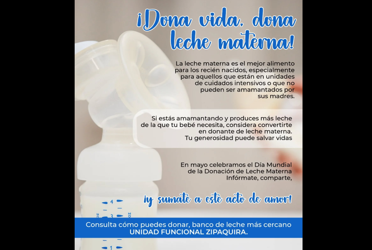 |Gachancipá| promueve la |donación de leche materna| como un acto de amor y vida