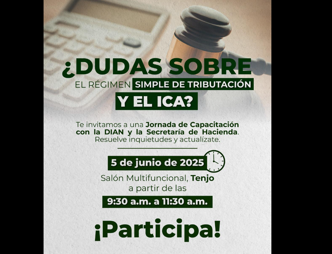 |Tenjo| realizará jornada de capacitación tributaria con apoyo de la |DIAN|