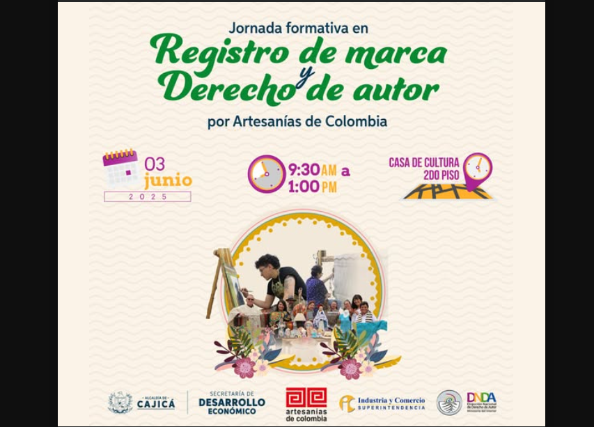 |Cajicá| realizará jornada presencial sobre propiedad intelectual para artesanos