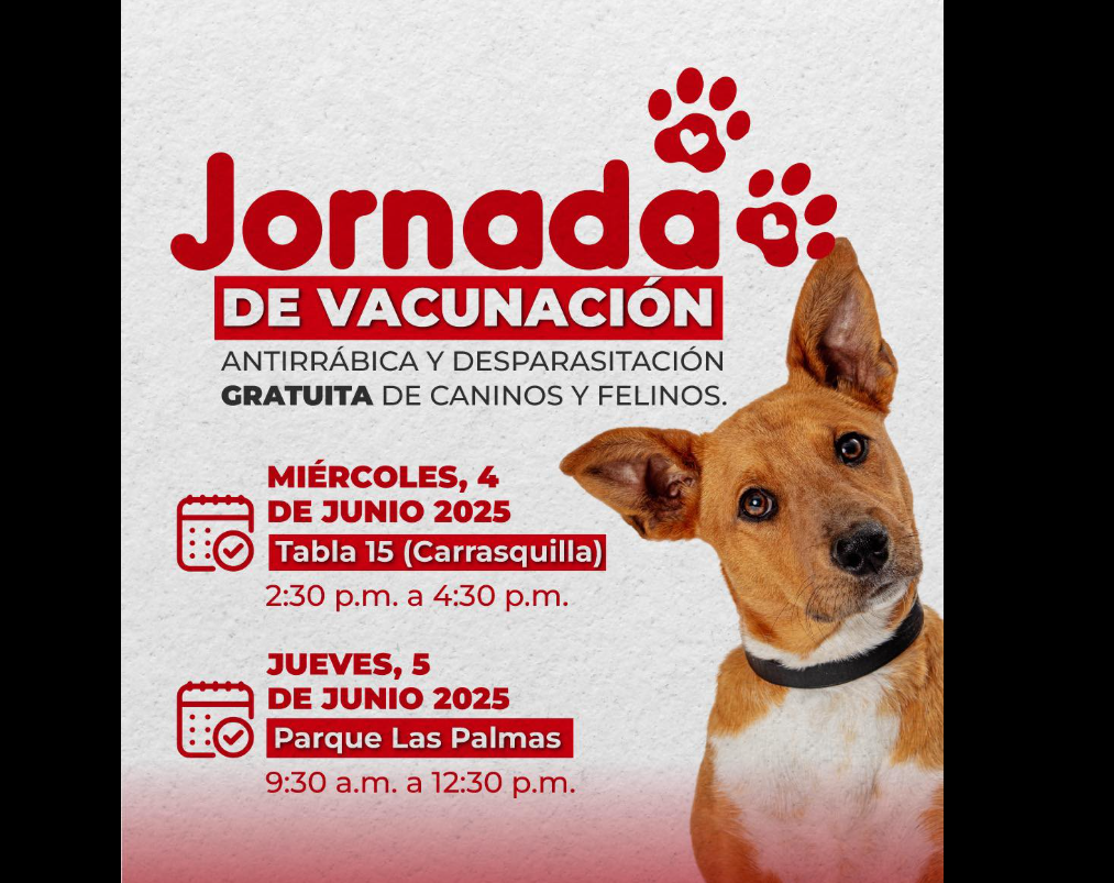 Nueva |jornada gratuita| de vacunación y desparasitación para |mascotas| en |Tenjo|