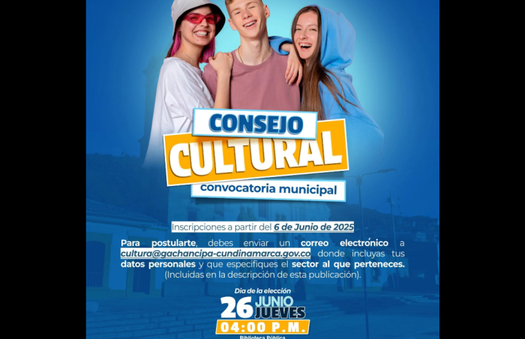 |Gachancipá| abre convocatoria para la elección del |Consejo Municipal de Cultura|